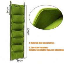 Vertical Planting Bag, Felt Fabric Material, Wall-Hanging, Outdoor Garden Planter, Flower Pot - Multicolor - View 12