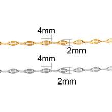 10pcs Stainless Steel Lip Chain Necklaces Findings Gold Silver Color Link Chains Choker For DIY Jewelry Necklace Making Accessories - DIY Necklace - View 4