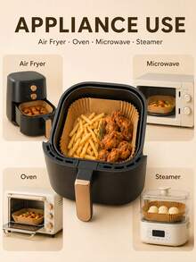 Disposable Air Fryer Paper Non-Stick Baking Paper Air Fryer Parchment Paper Liners Oilproof And Waterproof Suitable For Microwave Oven And Outdoor Kitchen Compatible With Most Air Fryers For Easy Cooking - Multicolor - View 6