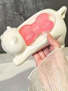 2/1pc Self-Draining Plastic Soap Dish Set, No-Drill Adhesive Wall-Mounted Soap Holder, Quick-Dry, Creative Design, Cute And Playful, Sturdy And Stable, Easy To Clean, High Aesthetic, Home Use, Fun Design, Suitable For Bathroom Sink, Bathtub And Shower, Quick-Drying Soap Tray With Storage, Kitchen Countertop And Washbasin Home Bathroom Accessory - Multiple Colors and Styles - View 3
