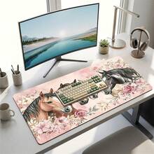 Mouse Pad Gaming Motif 4 Kuda, Alas Meja Karet Anti Selip, Permukaan Halus untuk Meluncur, Cocok untuk PC Laptop Kantor Rumah, Dekorasi Seni Abstrak yang Menarik, Perlengkapan Sekolah - A - View 11