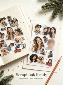 Customized Personalized Photo Stickers, Personalized Sticker Labels, Suitable For Home Souvenirs, Photo Decorations, Cute Souvenirs, Personalized Customized Photo Stickers, Adding Different Colors To Life - Multicolor - View 8