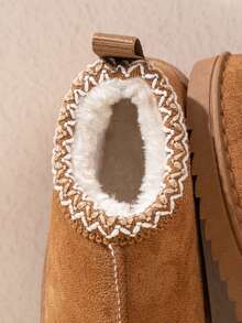 1 Pair Kids Fashion Slippers, Thick Sole Comfortable Versatile Indoor House Shoes - Brown - View 7