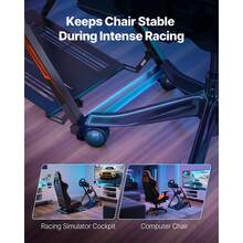 Racing Wheel Stand, Adjustable & Foldable Simulator Stand For Logitech G923 G920 G29 G27, Thrustmaster T300RS TX F458 T500RS T3PA-PRO(F1/GT) Gaming Cockpit,Pedals Simulator NOT Included,Compact - G923 G920 G29 G27,  T300RS TX F458 T500RS T3PA-pRO(F1/GT), Compact - View 5