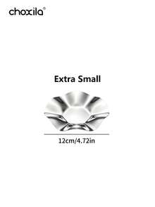 choxila 1pc Lotus Leaf Design Stainless Steel Decorative Tray, Curved Petal Snack And Jewelry Storage Dish, Multi-Functional Storage Tray For Living Room Decor And Daily Home Use - Tray - View 12
