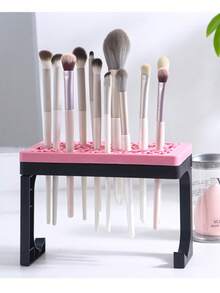 1pc Makeup Brush Drying Rack With Detachable Base, Multi-Hole Makeup Tool Storage Display Organizer For Vanity - Multicolor - View 1