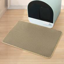 Double Layer Cat Litter Mat, Non-Slip Pet Cleaning Mat, Cat Litter Collection Mat, Waterproof Cat & Dog Litter Box And Litter Tray Mat, Cat Bed, Easy To Clean Cat Supplies, Rabbit Supplies, Autumn Home Decor, Halloween, Christmas Decoration, Please Measure The Size Of Your Litter Box Accurately Before Purchasing, Refer To The Size Chart - Khaki - View 11