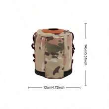 1pc Outdoor Camping Gear Protective Case, Anti-Drop Shell For Portable Stove, Camping Picnic Gas Canister Storage Bag - Multicolor - View 12