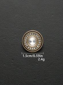 4pcs/Set Round Crystal Rhinestone Glass Metal Buttons, Handmade Sew-On Decorative Buttons, Suitable For Fur Coats And Winter Jackets, Women's Fashion Accessories, Jewelry Making Crafts - Multicolor - View 25