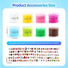 1/2/4/8pcs Cloud Slime Set, Colorful Fluffy Slime Kit With Multiple Colors And Accessories, Soft Stretchable Non-Sticky Texture, Mess-Free DIY Sensory Play Toy, Creative Educational Activity Gift, Suitable For Ages 3+ - Multicolor - View 6