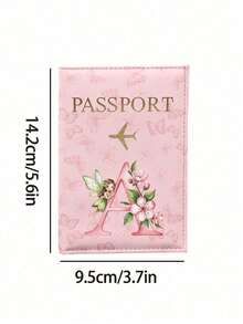 Pink Passport Cover With Letter And Butterfly Design–Portable Multifunctional Travel Organizer, Wallet,And Passport Holder – Birthday Or Holiday Gift - Multicolor - View 11