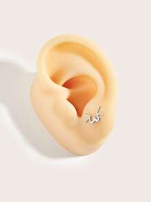 1pc Cute Minimalist Stainless Steel Stud Earrings Suitable For Women's Daily Wear - Cat - View 4