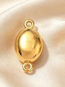 1 buah Konektor Ujung Gelang dan Kalung Magnetik Oval Baja Tahan Karat 304 Aksesori Perhiasan Cocok untuk Penggunaan Sehari-hari - Emas - View 4