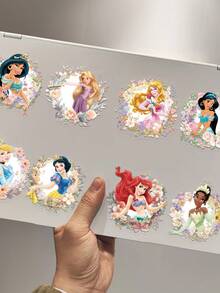 Disney 50pcs Princess Stickers For Decoration Of Planner, Diary, Scrapbook, Notebook, Luggage, Envelope, Greeting Card, Tablet, Water Bottle - Multicolor - View 4