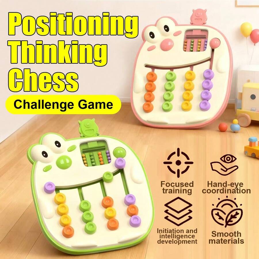 1pc Cartoon Monster Colorful Positioning Thinking Chess Montessori Educational Puzzle, Children Color Matching Tabletop Game, 3+ Years Old, Rounded Edges, Hand-Eye Coordination & Concentration Training Educational Toy, Parent-Child Interaction Gift, Unisex For Boys And Girls
