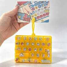 1pc 2026 New Together Fun Beach-Combing Transparent Stress Relief 26-Grid Keyboard Keycap Keychain Pendant Small Toy Ornament [Card Not Included] - Multicolor - View 12