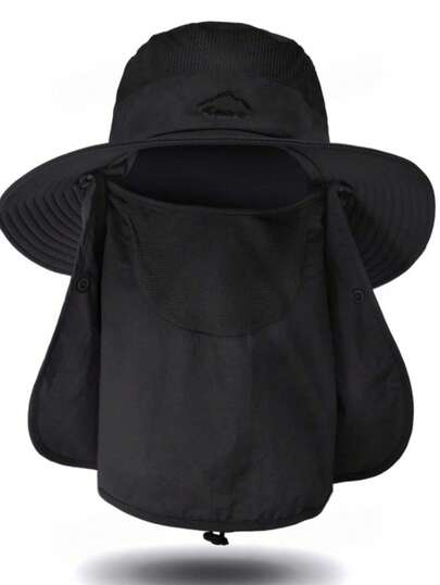 Men's Summer Outdoor Hiking Fishing Sun Hat, Wide Brim Breathable UV Protection Cap