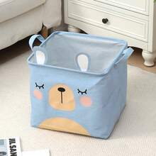 Fabric Cartoon Baby Clothes Storage Bin, Foldable Baby Toy Storage Basket, Dust-Proof Dirty Laundry Basket, Creative Living Room - Multicolor - View 8