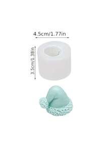 1pc Christmas 3D Hat Silicone Mold, Suitable For Christmas DIY Aromatherapy Candle Handmade Decor, Easy Demolding, Christmas Home Decoration - Santa Hat - View 2