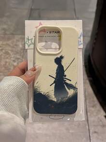 1件 白色野草孤旅者個性化極簡全包覆 TPU 防震手機殼，適用於 Apple 18 17 16 15 14 13 12 11 Pro Max Air 及系列 - 彩色 - 查看 3