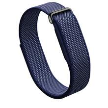 適用於 Air Sports Band 追蹤器，無螢幕健康編織魔鬼氈錶帶，尼龍環形錶帶，可調節柔軟透氣，適合女性、男性、學生的禮物錶帶 - 寶藍色 - 查看 4