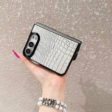 1pc Popular Fashion Crocodile Pattern Multi-Color Choice Foldable Phone Case Protective Shell Smart Phone Case Fashion Phone Cover ,Girlfriend,Valentine's Day Gift,Back To School Gift,Birthday Gift,Compatible With Apple 18fold,IPhoneDuo - Multicolor - View 5