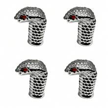 4pcs Cool Snake Head Design Tire Valve Stem Caps, Waterproof Universal Wheel Valve Covers, Suitable For Cars, Motorcycles, SUVs, Bicycles, Trucks - A - View 10