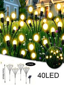 Solar Garden Lights - Upgrade Your Solar-Powered Swing Light, Wind-Driven Swing Light, Outdoor Light, Patio Path Decoration, Perfect For Halloween And Christmas Holiday Decorations. - Firefly - View 18