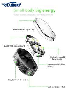GLANBERT 6/4/2/1pc Upgraded Wireless LED Flashing Light Strip With Remote Control, 7 Color Waterproof Rechargeable Emergency Light With 4 Bright LEDs, Suitable For Car, Motorcycle, Bicycle, Drone And Aircraft - 4 LED Airplane Lights - View 7