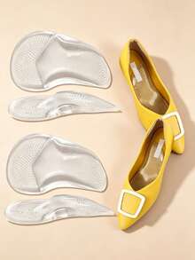 4PCS Basic Silicone Asymmetrical Forefoot Pads For Beach All Season - 4PCS Transparent - View 3