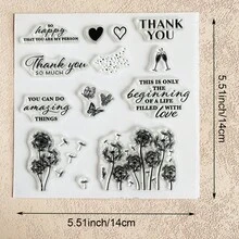 Clear Silicone Stamp, Flower & Animal Plant Pattern For DIY Scrapbooking Card Making Journaling Paper Craft Decor - Floral - View 37