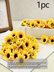 1/5/15/30/40/100/200pcs White & Colorful Daisy Artificial Flowers For DIY Crafts, Wreath Making, Vase Decor, Hair Accessories, Tabletop Decor, Home Wedding Party Decoration, Real Touch - Yellow - View 17