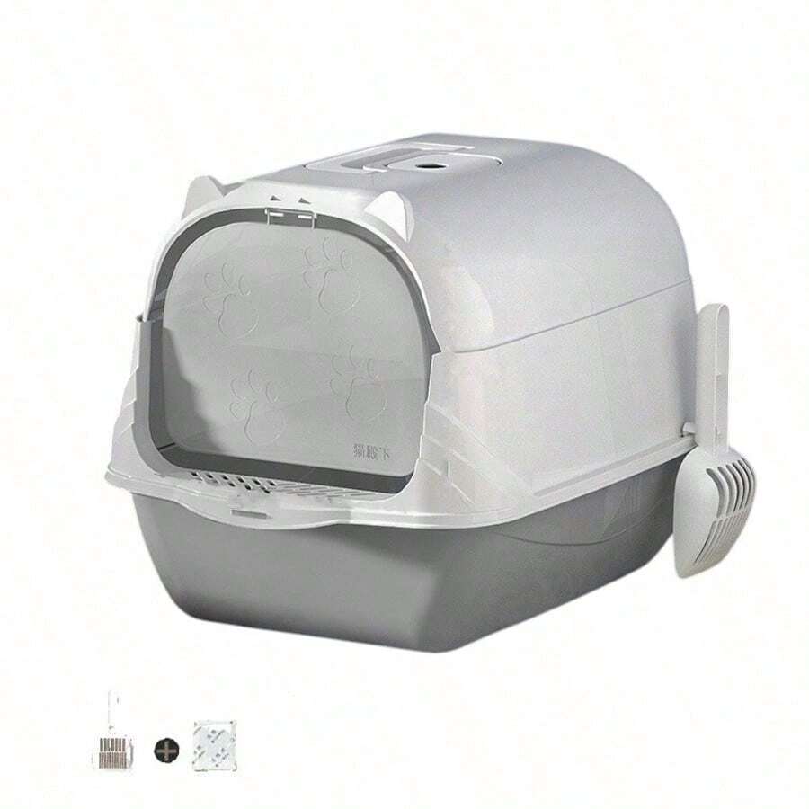 Cat Litter Box Enclosures - Grey - View 1