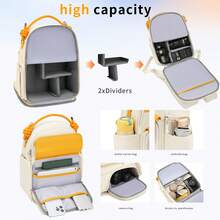 Premium Appearance Backpack, Shockproof Backpack, Detachable Lining, Tablet Compartment, Travel Mirrorless Camera Bag, Independent Camera Compartment, Lightweight Dual Shoulder Photography Bag - View 7