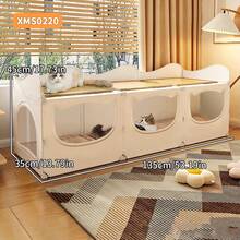Large Semi-Enclosed Cat Bed, All-Season, Secure Design - Multicolor - View 9
