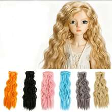 A 10-Inch Long DIY Hair Cap For BJD Doll With Fringe And Raw Headband For BJD Hair Curtain - Multicolor - View 6