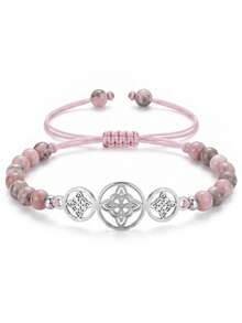 ZIRUISP 1pc Witches Knot Bracelet Women Men, Natural Stone Beaded Adjustable Rope Wristband Celtic Knot Boho Jewelry Spiritual Protection Amulet Birthday Gift - 3-layer Witchy Beaded Bracelet - View 10