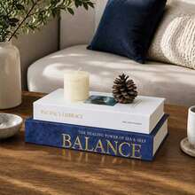 2pcs Home Decor Books, Flip-Top Hidden Storage Box, Realistic Book-Shaped Paper Storage Box, Suitable For Room Decoration, Desktop Display, Coffee Table, Decoration, Gift Box, Holiday Gift - 2pcs - View 5