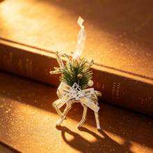 Best Selling Christmas Tree Hanging Ornaments White Gold Vintage Style Plastic Hanging Decor Snowflake Deer Christmas Tree Decoration - Multicolor - View 7