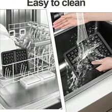 Non-Stick Silicone Air Fryer Waffle Maker Mold - Reusable Baking Pan, Compatible With Most Air Fryers, Dishwasher , Perfect For Belgian Waffles, Pancakes And Egg Bites, Kitchen Gadget, Compact Design, Easy To Clean, Kitchen Accessory, Home Cook - Multicolor - View 6