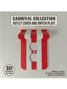 1pc Carnival American Style Wall Switch Decorative Cover Plate, Fun Light Switch - Creative 3D Switch Panel, Decorative Light Switch Cover - Unique Wall Art Decor - Easy To Install, Wall Decoration, With White Screws, Celebration, Party, Holiday Theme Decorative Switch Cover, Lampshade, Accessories, Bedroom Decor And Accessories, Christmas Home Decor - General Purpose - View 15
