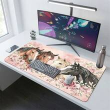 Mouse Pad Gaming Motif 4 Kuda, Alas Meja Karet Anti Selip, Permukaan Halus untuk Meluncur, Cocok untuk PC Laptop Kantor Rumah, Dekorasi Seni Abstrak yang Menarik, Perlengkapan Sekolah - A - View 7