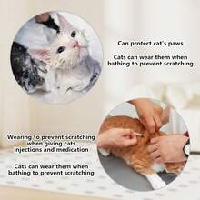 4pcs/Set Pet Shoe Covers Socks Comfortable Breathable Mesh Fabric Cat Dog Shoes Injection Prevention Scratch-Proof Protective Foot Covers Wear-Resistant Anti-Scratch Cat Shoe Covers Pet Dog Socks - Multicolor - View 5