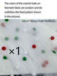 2pcs/1pc Taplak Meja Jala Pom Pom Warna-warni 3D - Taplak meja ini sangat cocok untuk pengaturan meja pesta liburan, dekorasi dalam ruangan, latar belakang foto, dan penataan gaya busana. Cocok untuk upacara pernikahan, pesta ulang tahun, dan pesta bertema lainnya. - Satu ukuran cocok untuk semua. - View 16
