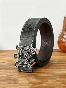 Men's Personalized Buckle Belt, PU Artificial Leather, 47-Inch Large Size, Business Casual, Multi-Color Metal Buckle Belt - Multicolor - View 13