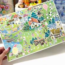 Jewelry Counter Store Scene Stickers,Large Size Landscape Stickers,Scrapbook Stickers,Immersive DIY Stickers,Decorative Stickers,Suitable For Office,Home,Room,Classroom,Handmade,Journaling Supplies,Halloween Gift,Aesthetic Scene Stickers - A - View 6