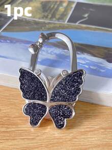 1pc Foldable Butterfly Bag Hook, Desktop Edge Bag Holder, Ins Style Portable Handbag Rack, Non-Adhesive Clip Design, Space-Saving Durable Lightweight, Suitable For Home Office Kitchen Travel, Ideal Gift For Women, Halloween Party Supplies - Multicolor - View 15