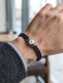 diffone Fashion Handmade 3mm Milan Rope Bracelet Charms Evil Eye Men Bracelet For Men Cool Jewelry - Evil Eye Bracelet - View 7