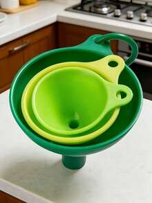 3pcs Random Color Creative Funnel Set, Kitchen Plastic Large Mouth Small And Large Oil Funnel/Wine Funnel Dispensing Tool - View 10