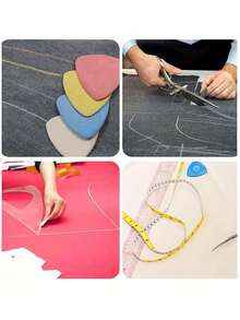 Tailor's Chalk Fabric Marking Chalk Sewing Tools With Storage Box (10pcs) - Multicolor - View 3